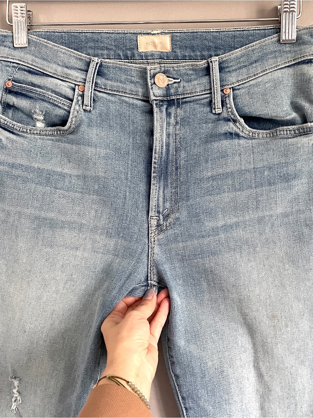 MOTHER The Rascal Ankle Snippet Mid Rise Straight Leg Jeans - 30" - Picture 4 of 16